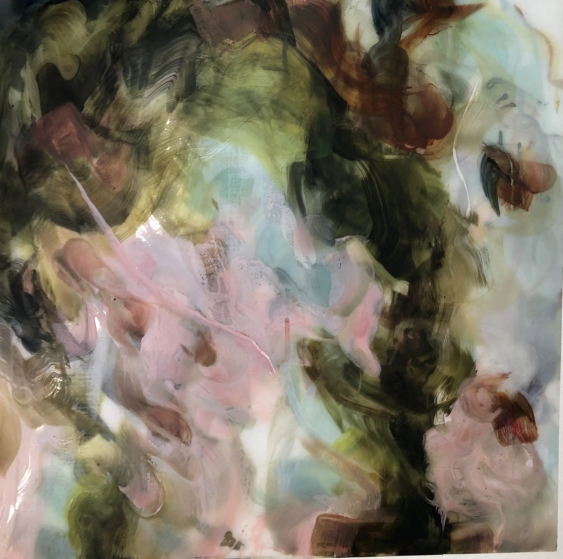 Wisp, 24" x 24",  acrylic on plexiglass, 2026