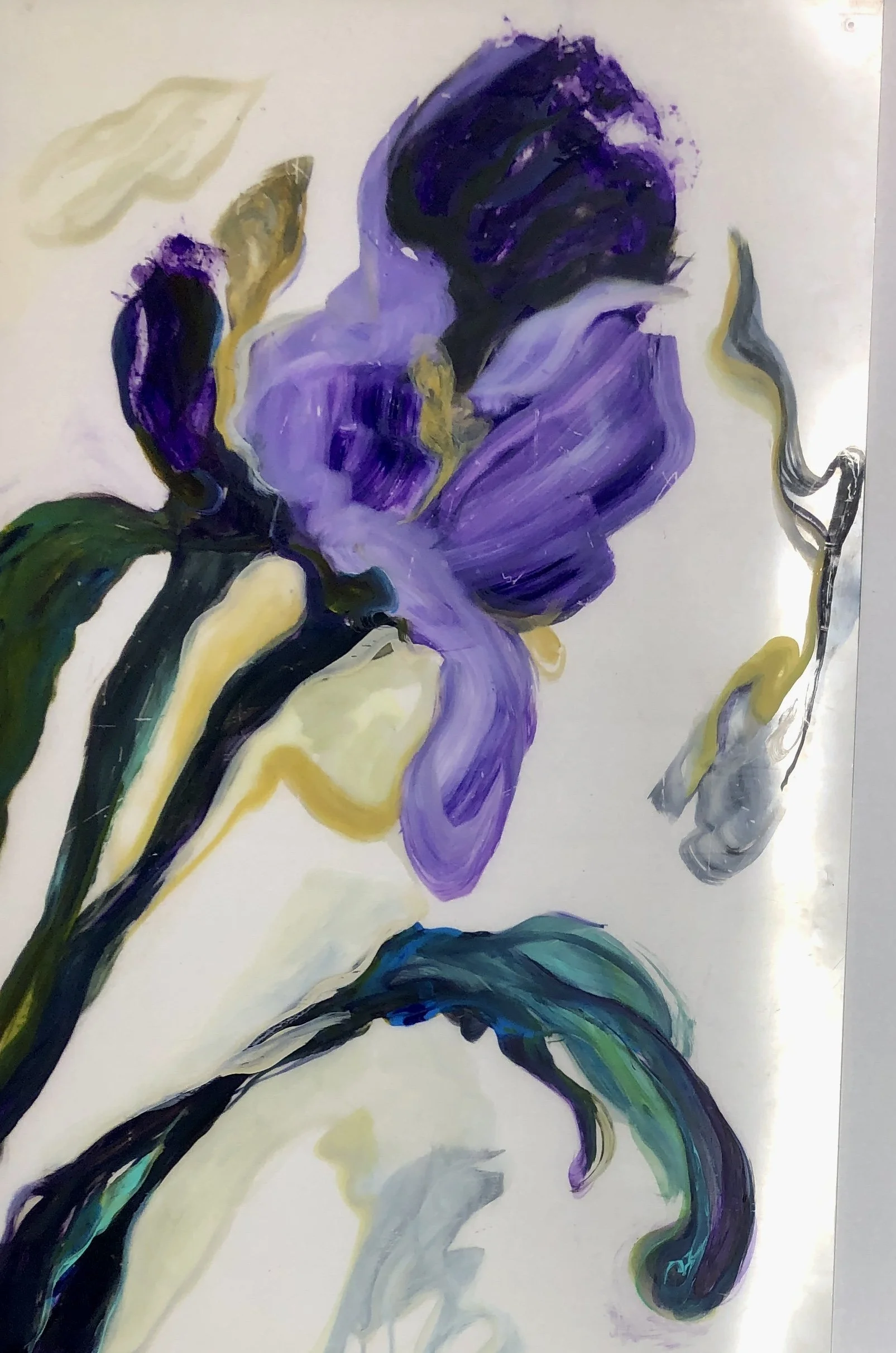 Sweet memories, acrylic on plexiglass, 48" x 30", 2025