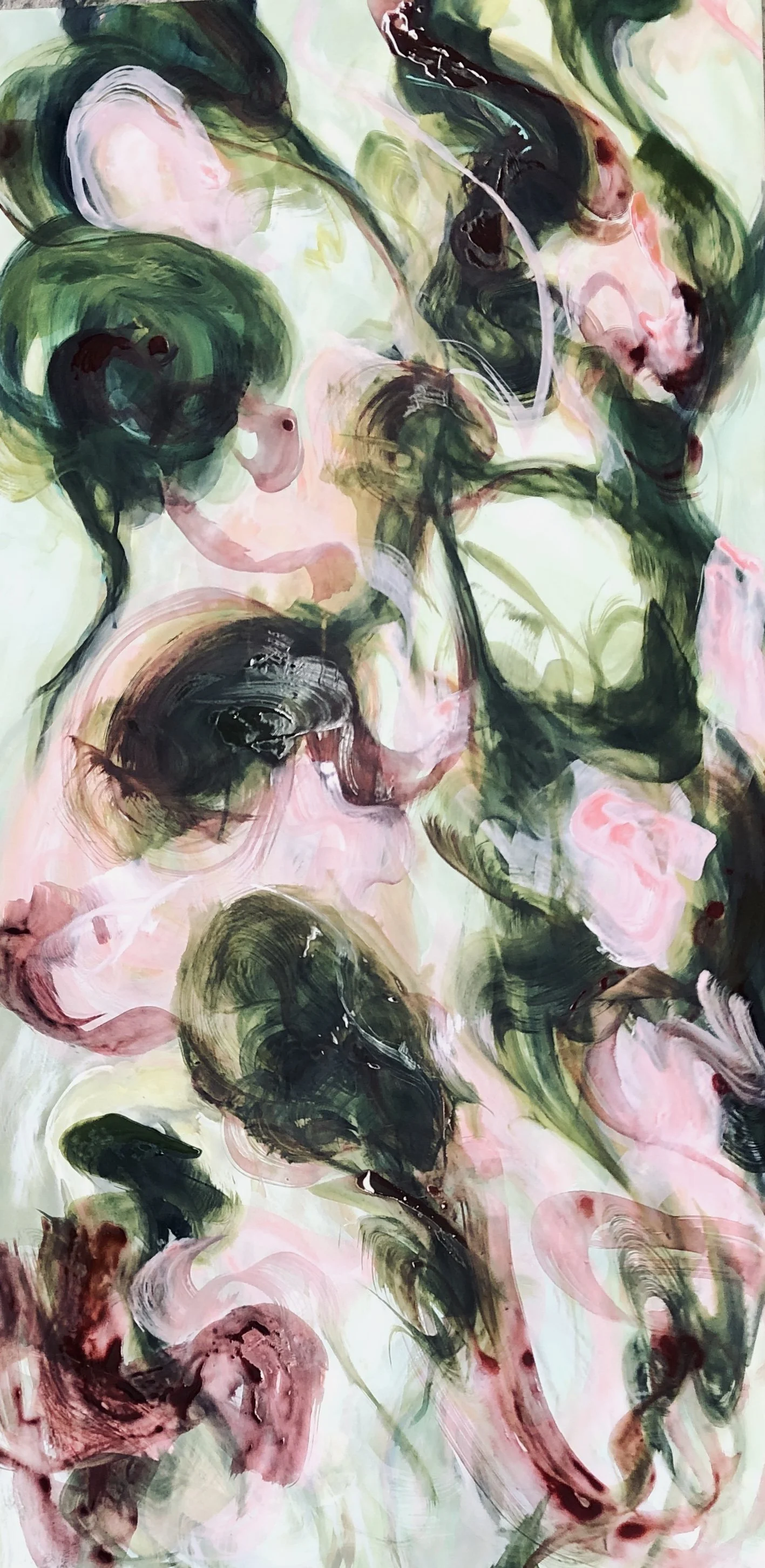 Re-imaging, 46" x 22",  acrylic on plexiglass, 2026