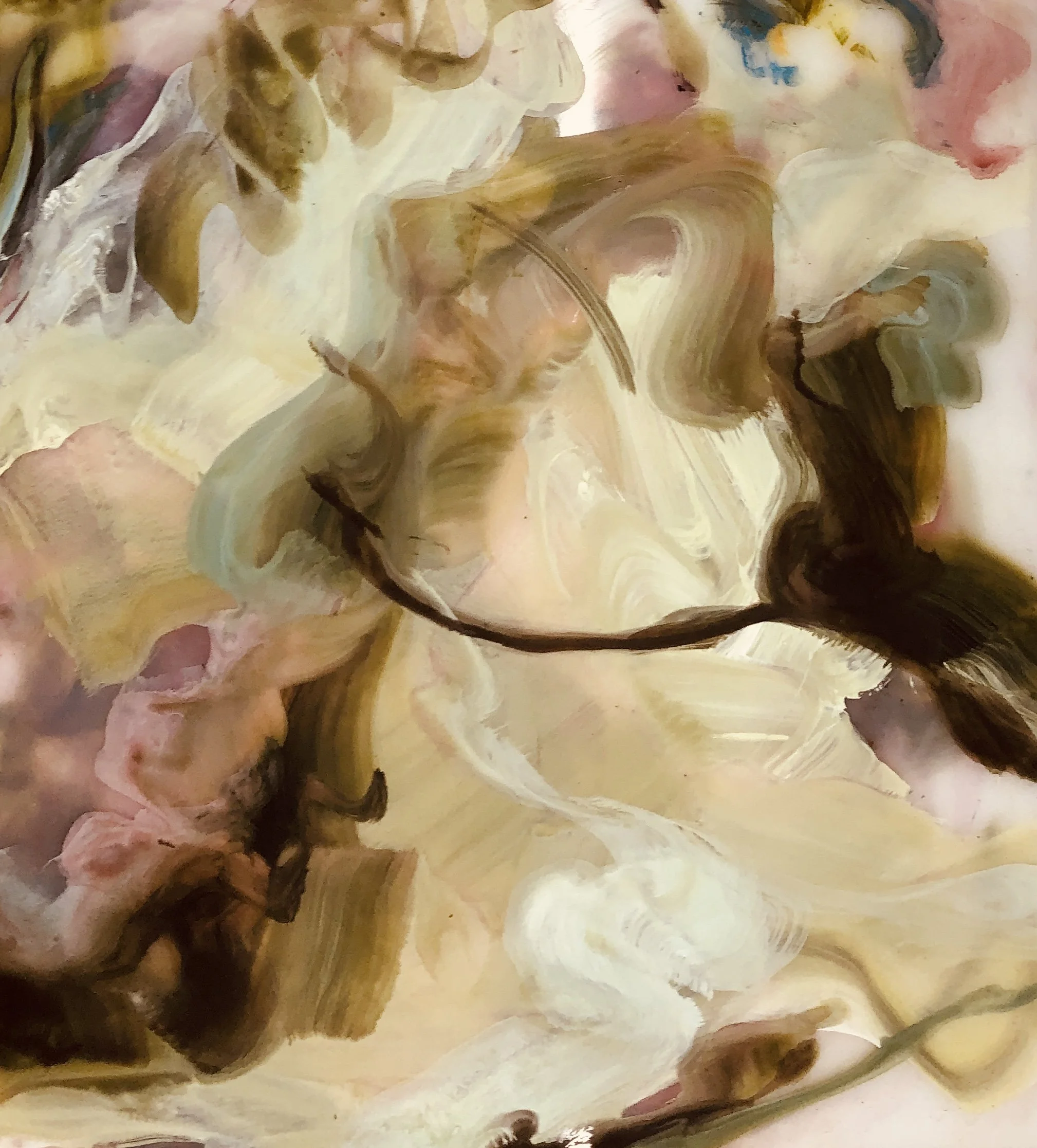 Whoosh, 24" x 24",  acrylic on plexiglass, 2026