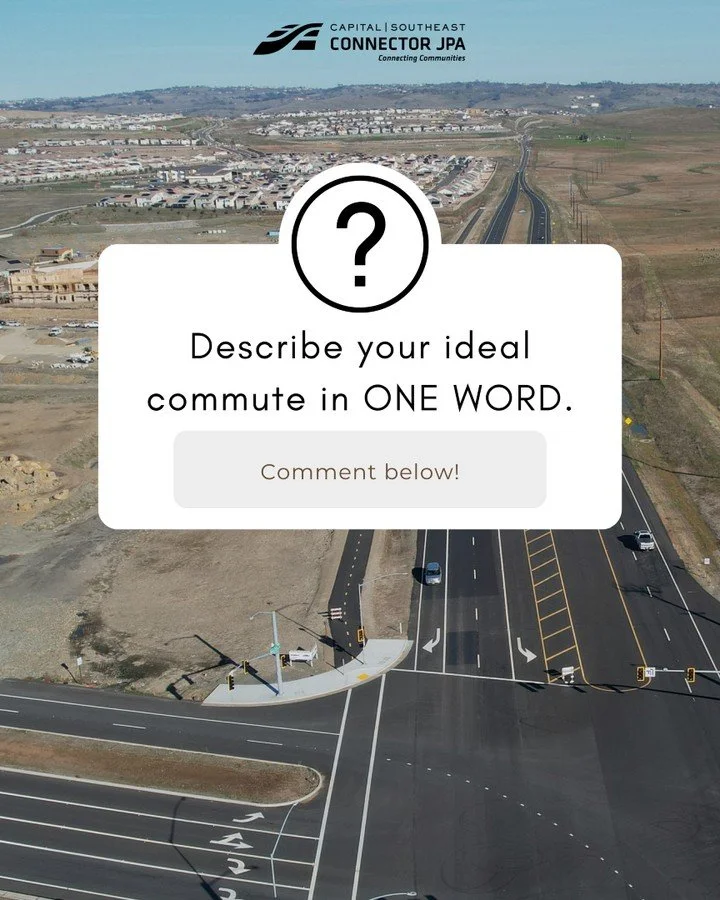 Describe your ideal commute in ONE WORD. Comment below your choice of word! 🚙
-
Follow the road ahead! 🛣️ Follow @connectorjpa &amp; the link in bio! ✅
.
.
.
#sacramento #california #expressway #connectorexpressway #elkgrove #sactown #sac #folsom #
