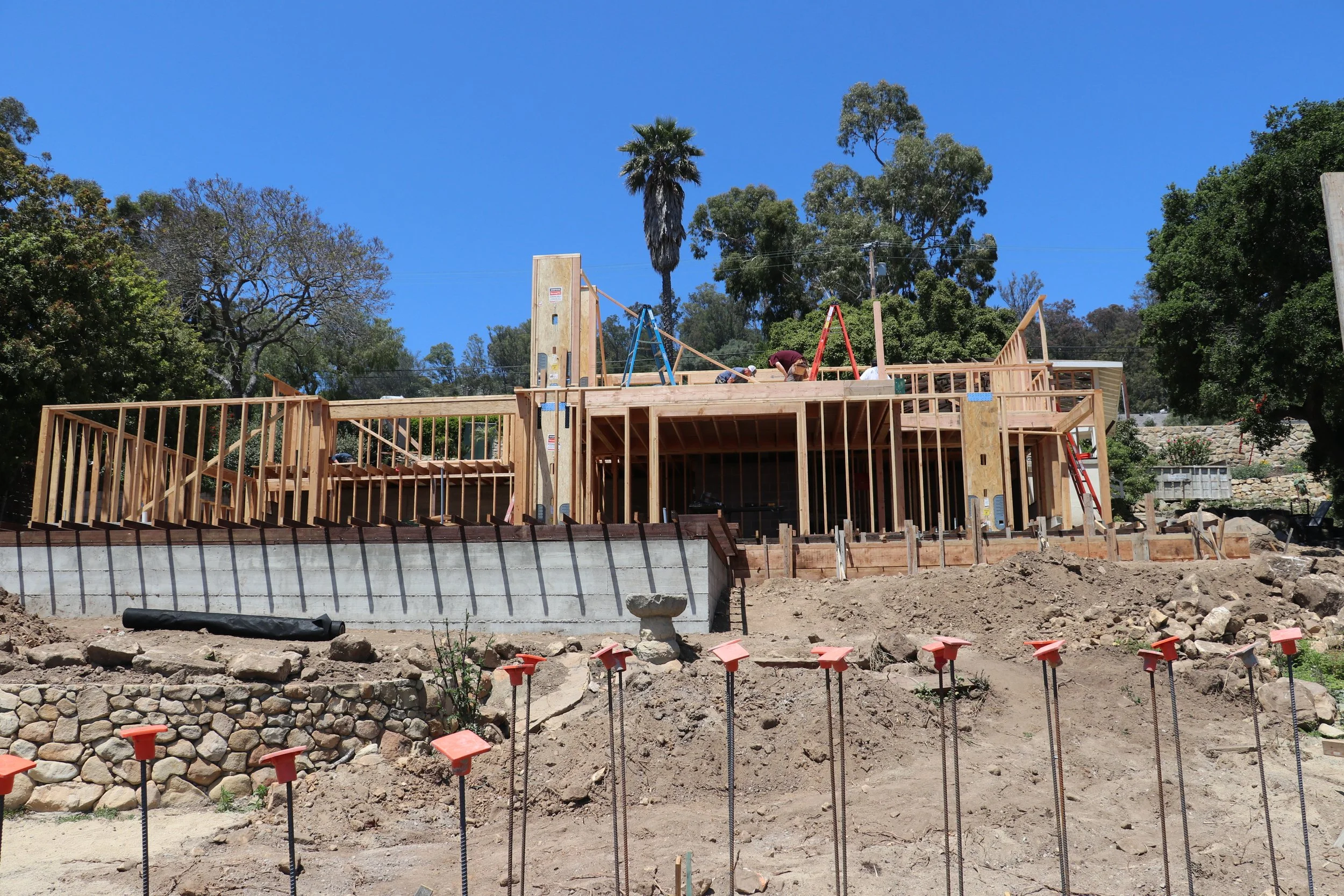 Framing from below APS Podium Builders Santa Barbara.JPG