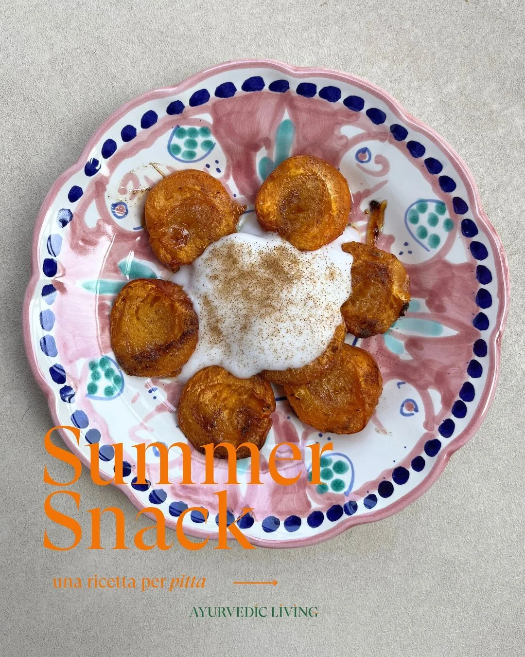 La frutta in Ayurveda viene generalmente consumata cotta perch&egrave; pi&ugrave; facile da digerire. L&rsquo;aggiunta dello yogurt di cocco (non al cocco, ma proprio di cocco), aggiunge un tocco di freschezza e dolcezza alle albicocche naturalmente 