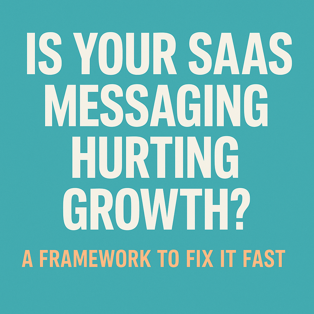 Is Your SaaS Messaging Hurting Growth? A Framework to Fix It Fast