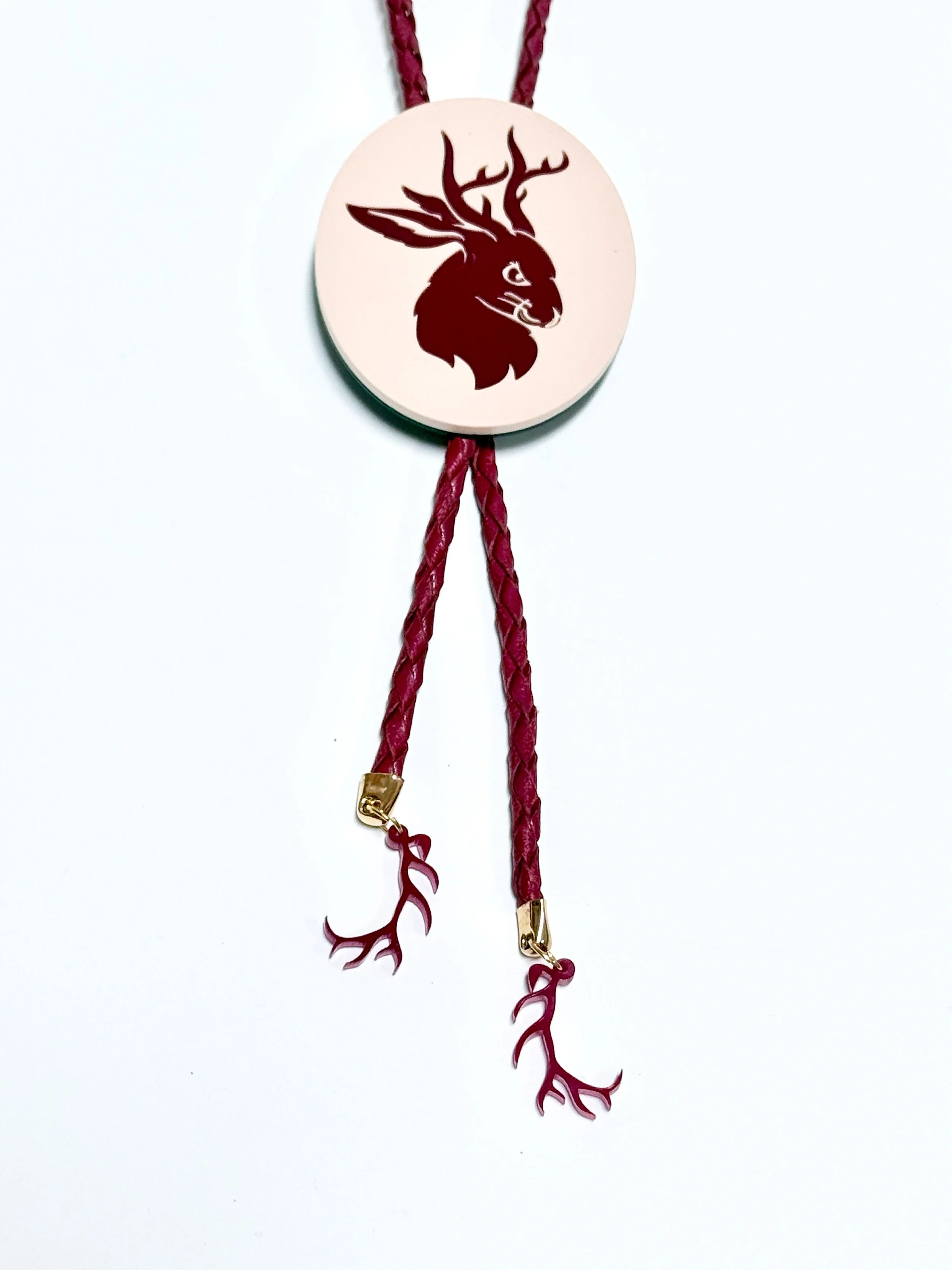 Jackalope Cameo Bolo Tie