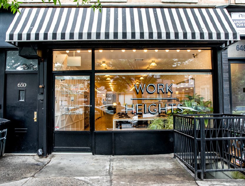 A Work Heights coworking space on a Brooklyn block