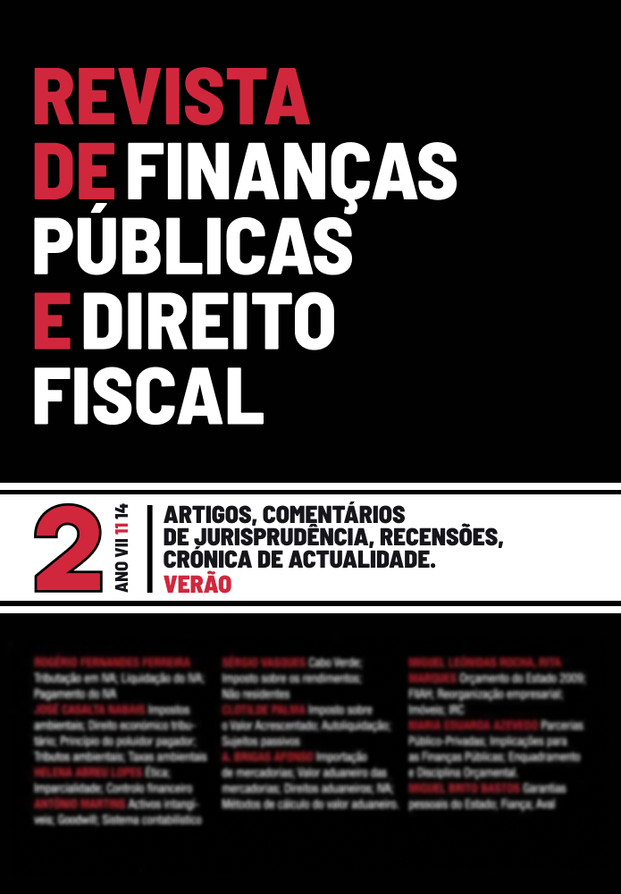 N.º 2 - Ano VII - Revista de Finanças Públicas e Direito Fiscal
