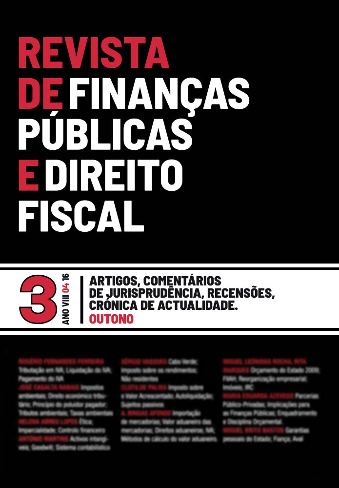 N.º 3 - Ano VIII - Revista de Finanças Públicas e Direito Fiscal