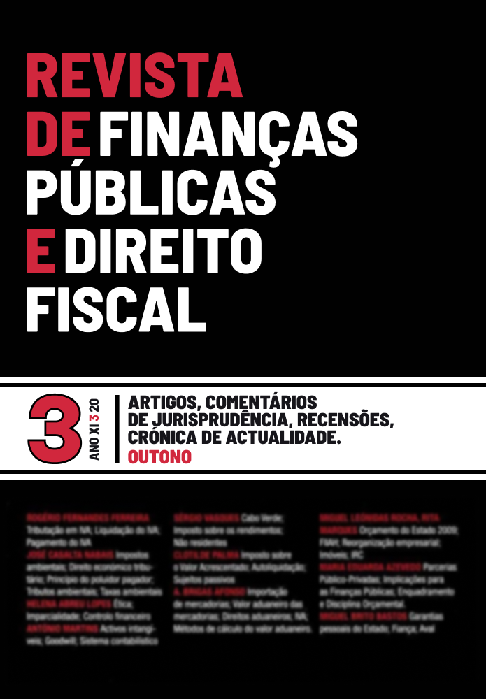N.º 3 - Ano XI - Revista de Finanças Públicas e Direito Fiscal
