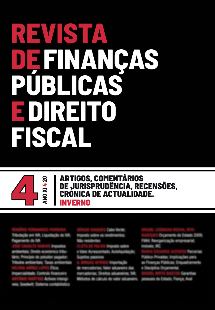 N.º 4 - Ano XI - Revista de Finanças Públicas e Direito Fiscal