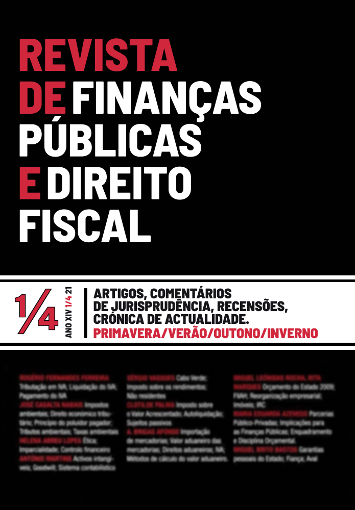 N.º 1/4 - Ano XIV - Revista de Finanças Públicas e Direito Fiscal