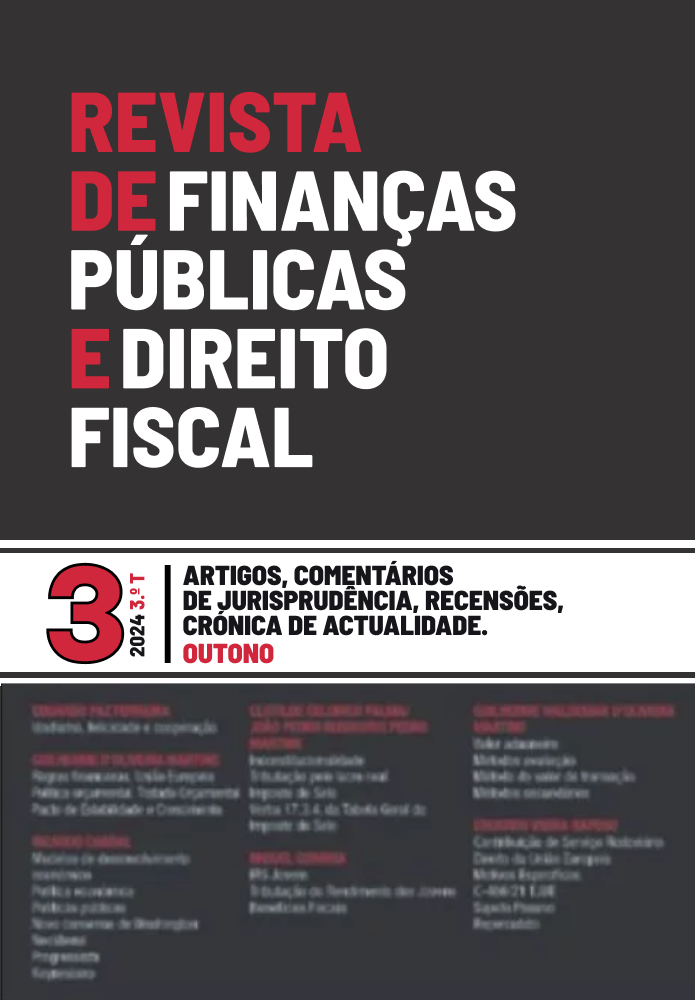 N.º 3 - Ano XV - Revista de Finanças Públicas e Direito Fiscal