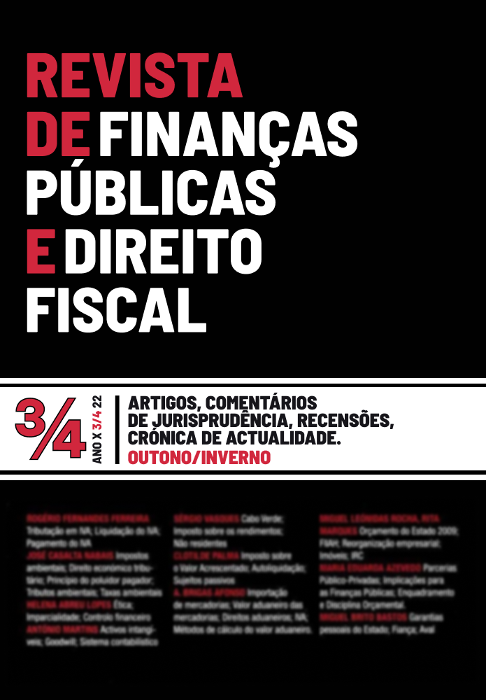 N.º 3/4 - Ano XIII - Revista de Finanças Públicas e Direito Fiscal