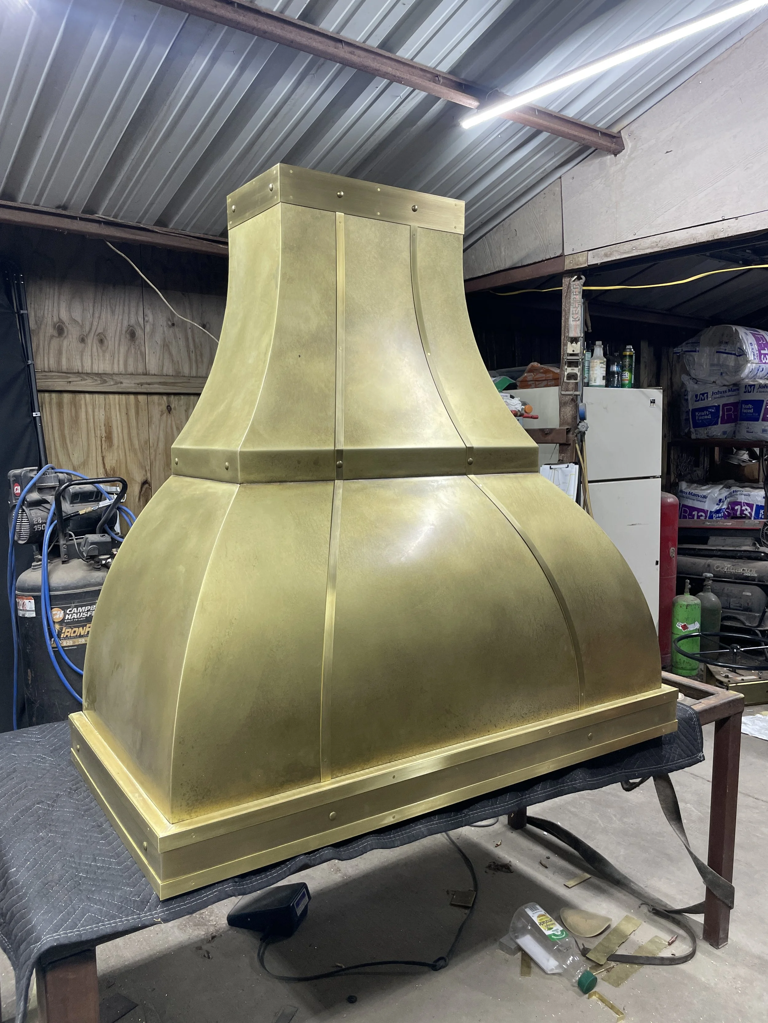 Custom Brass Range Hood — Monarch Metal Range Hoods