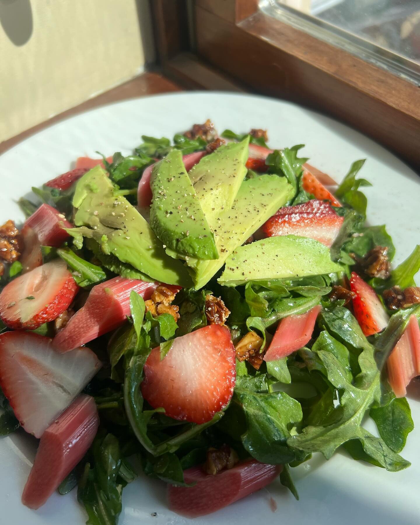 Come try our new additions to Rox!

Strawberry Avocado Salad - Arugula, Fresh Strawberries, Pickled Rhubarb, Avocado, Candied Pecans with a Rhubarb-Lime Vinaigrette.

Charred and Creamy Snap Peas - Charred Snap Peas, Whipped Feta, Fresh Radish, Arugu