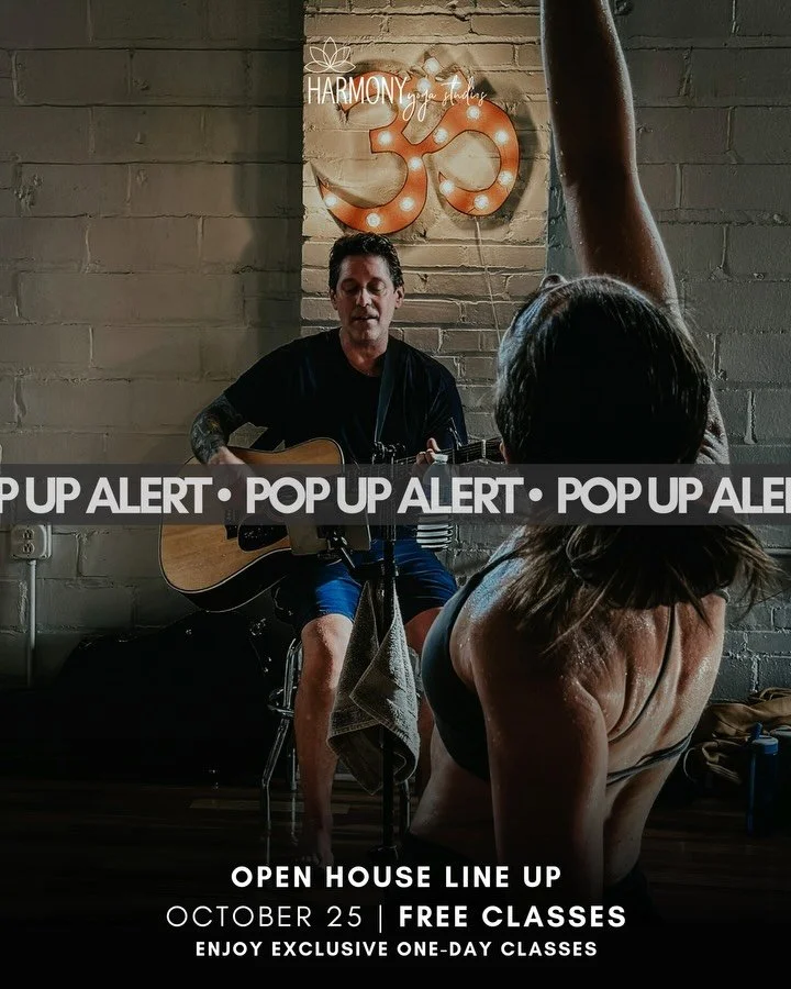 Open House Pop-Up Lineup &mdash; This Saturday, 10/25! ✨
We&rsquo;re celebrating community with a full day of FREE classes &mdash; open to all! Try something new, reconnect with your practice, and experience the magic of our instructors in special on
