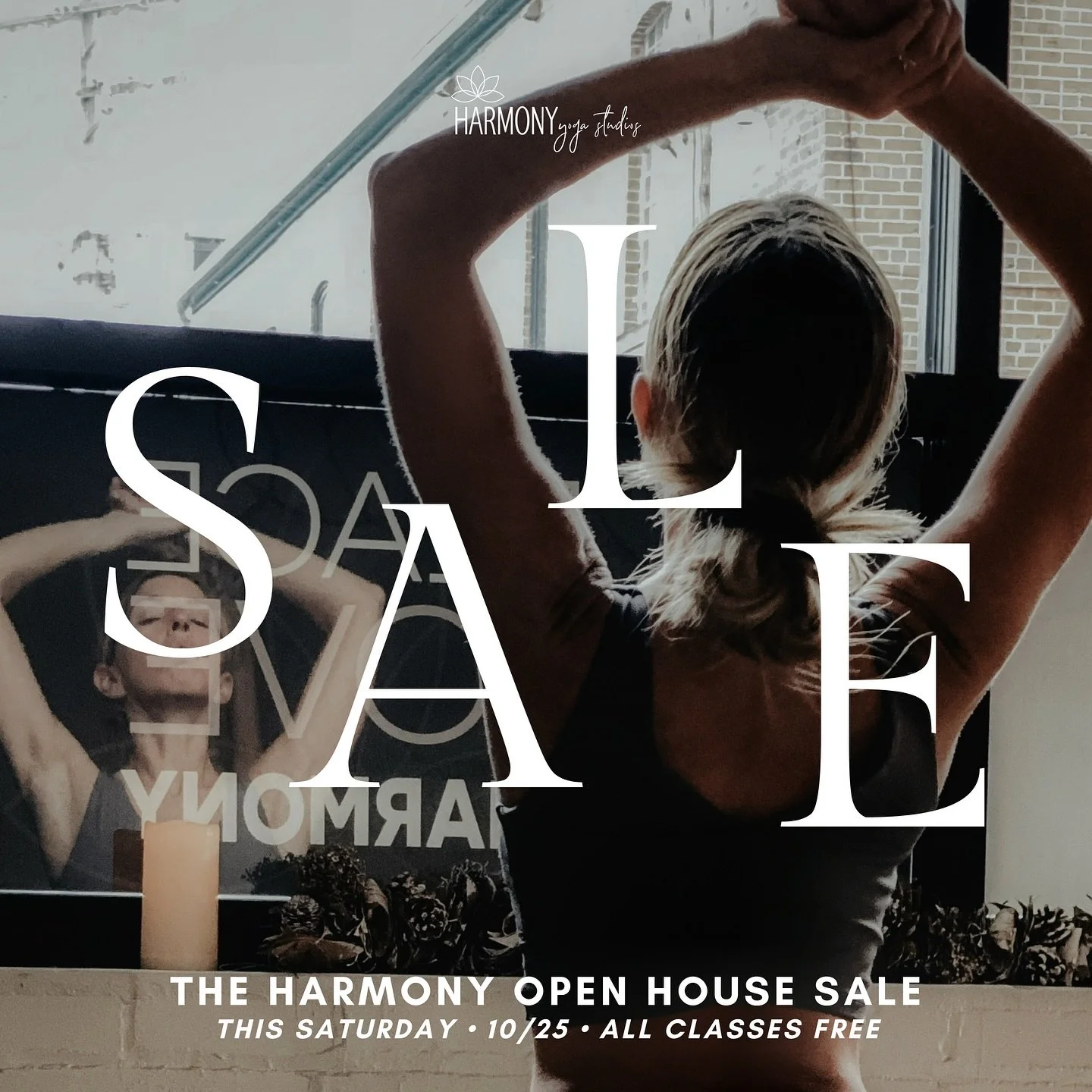 It&rsquo;s time to celebrate community 🩵Join us this Saturday, for one day only deals:
&nbsp;&nbsp;
Classes. Connection. Celebration.

&bull;Harmony Studios
&bull;Saturday, Oct. 25
&bull;All classes free &mdash; sales valid in-studio or online!

Com