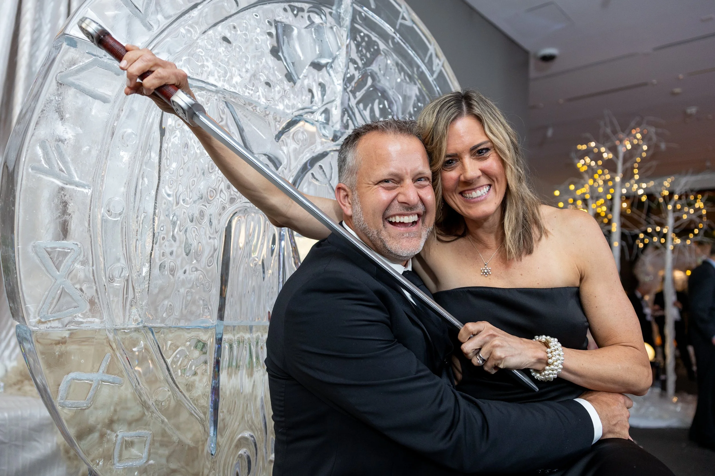Jeff Tonidandel and Jamie Brown pictured at the Bechtler's Fire and Ice Gala