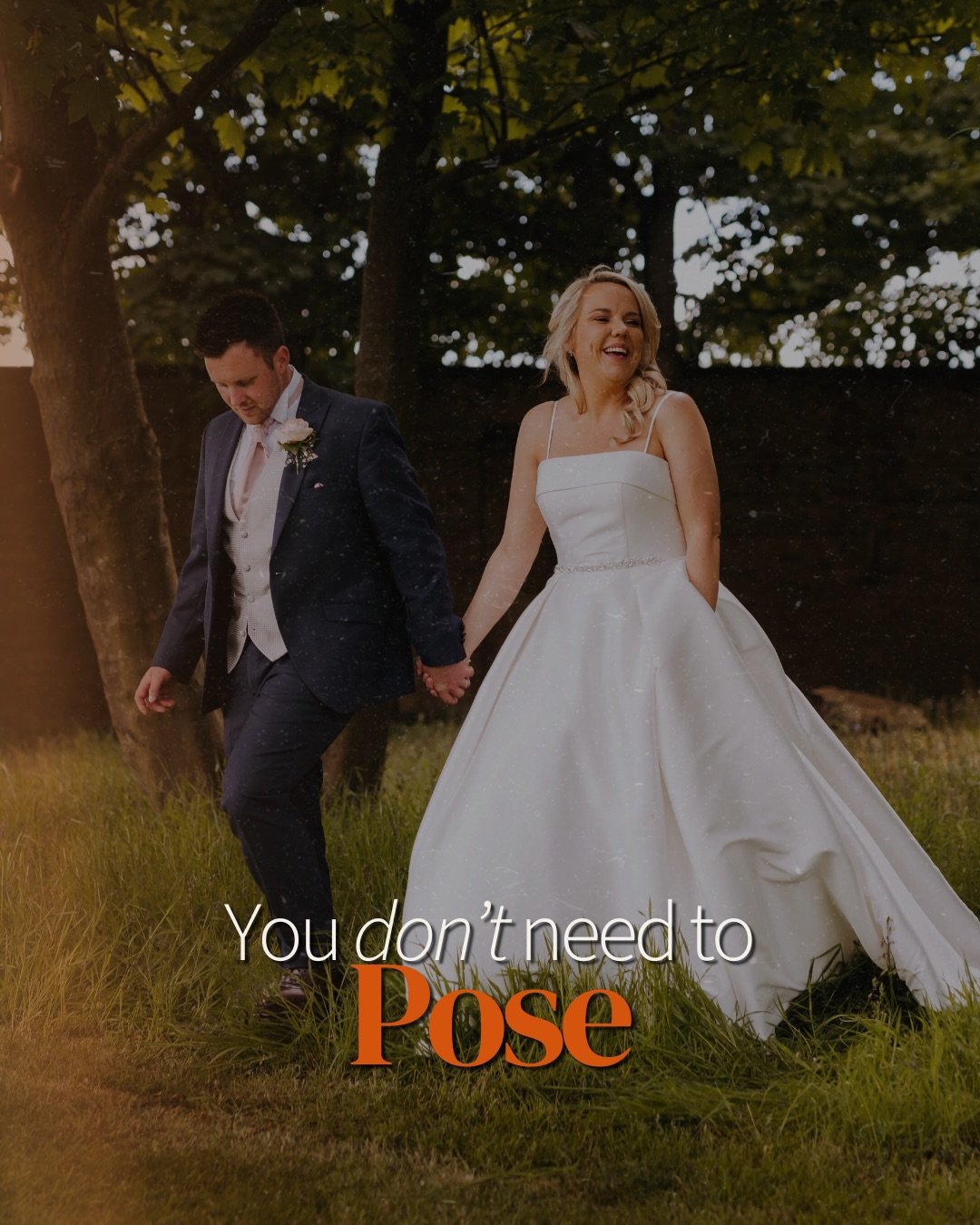 &ldquo;𝗬𝗼𝘂 𝙙𝙤𝙣&rsquo;𝙩 𝗻𝗲𝗲𝗱 𝘁𝗼 𝗽𝗼𝘀𝗲&rdquo;

You don&rsquo;t need to get it right.
You don&rsquo;t need to think about the camera at all.

Just be close.
Walk together.
Laugh with each other.
Hold on a little tighter when it all sinks