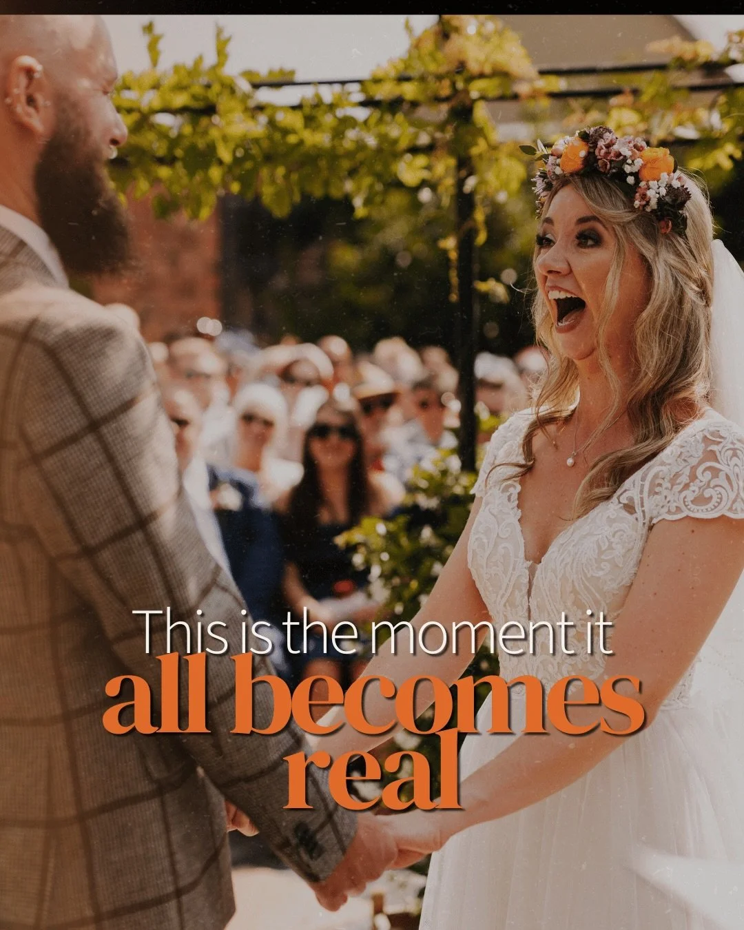 &ldquo;𝗧𝗵𝗶𝘀 𝗶𝘀 𝘁𝗵𝗲 𝗺𝗼𝗺𝗲𝗻𝘁 𝗶𝘁 𝗮𝗹𝗹 𝗯𝗲𝗰𝗼𝗺𝗲𝘀 𝗿𝗲𝗮𝗹&rdquo;

All the planning.
All the waiting.
All the build up.

And then suddenly&hellip; you&rsquo;re there.

Standing opposite each other.
Everything else fades out for a se