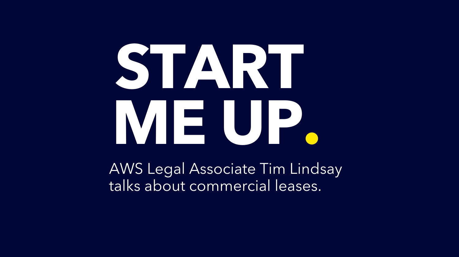 Start Me Up: Leases