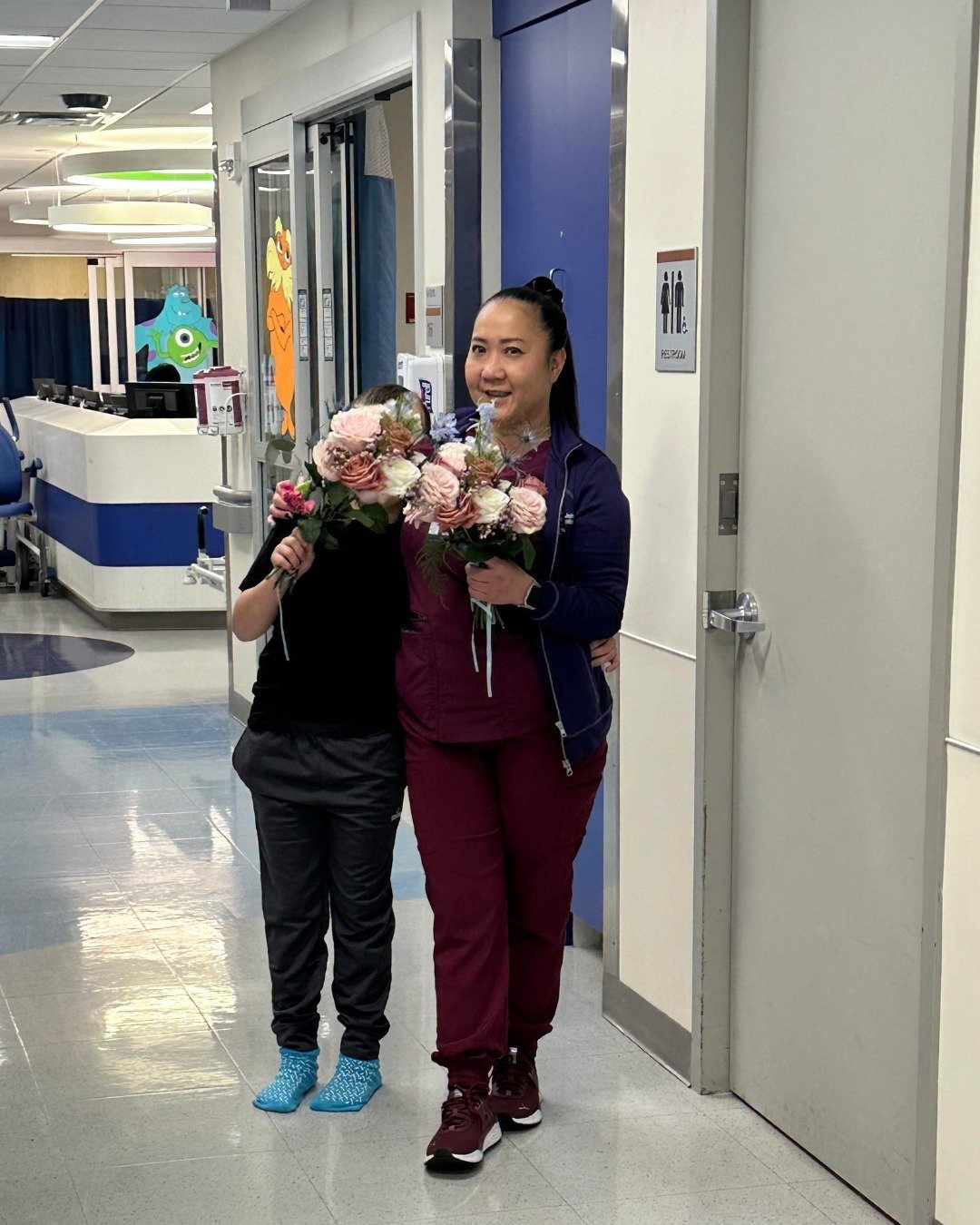 Guess what?! YOUR FLOWERS DONT ALWAYS END UP IN THE TRASH AFTER YOUR WEDDING.  If we can use them to bring a smile to someone&rsquo;s day and lift spirits, we do! Thank you to June Beri couple Alex and John. With their donated centerpieces we were ab