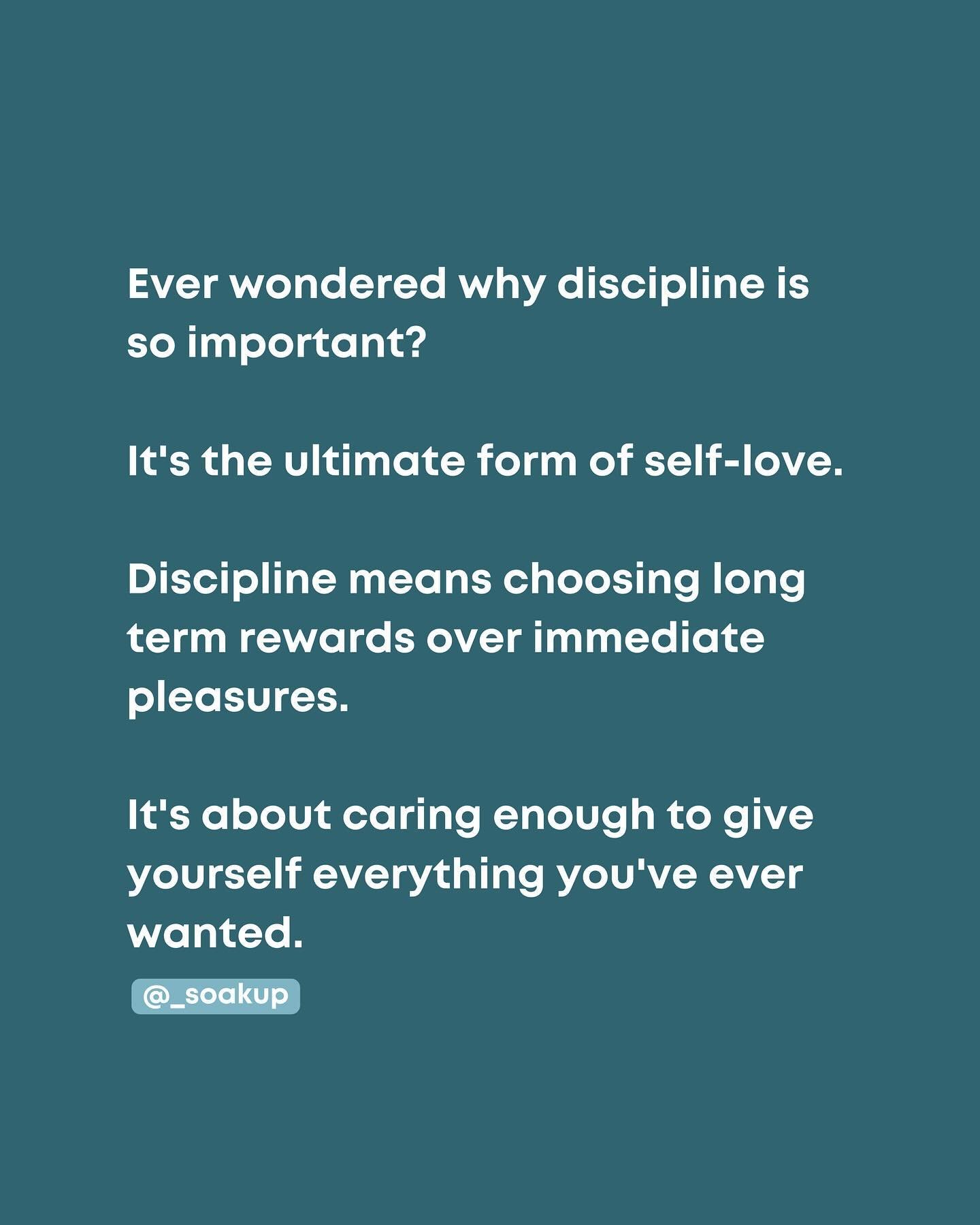 Ever wondered why discipline is so important for your health &amp; fitness journey?

Because simply put&hellip; 
&ldquo;It&rsquo;s the ultimate form of self-love.&rdquo; 💪🏼

As coaches, we&rsquo;ve experienced firsthand how discipline transforms no