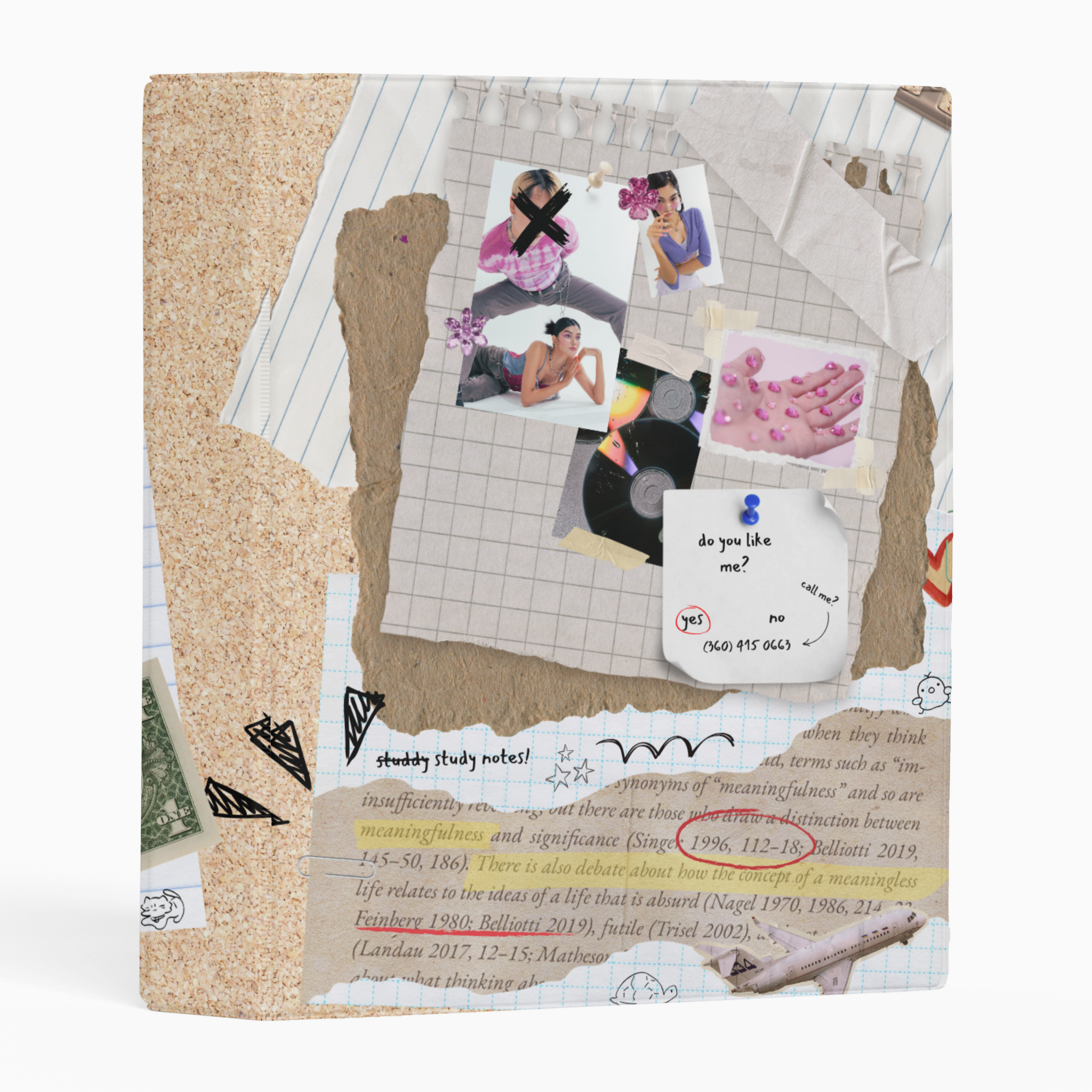Zazzle+Cork+Board+Covered+in+School+Notes+Mini+Binder+%28Front_Spine%29.png