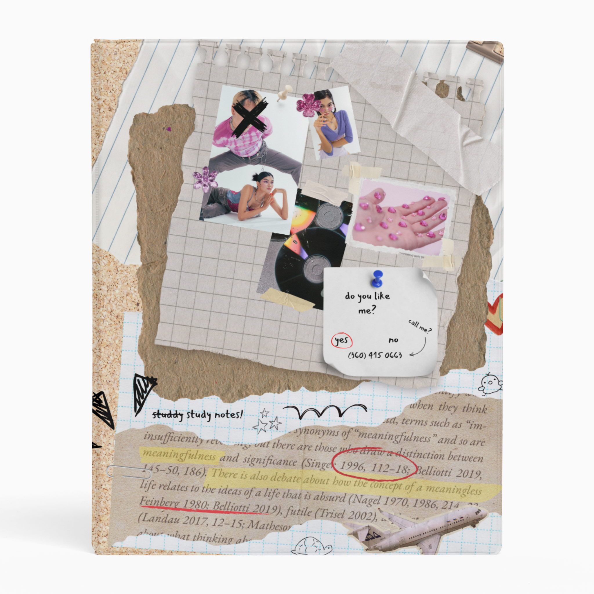 Zazzle+Cork+Board+Covered+in+School+Notes+Mini+Binder+%28Front%29.png