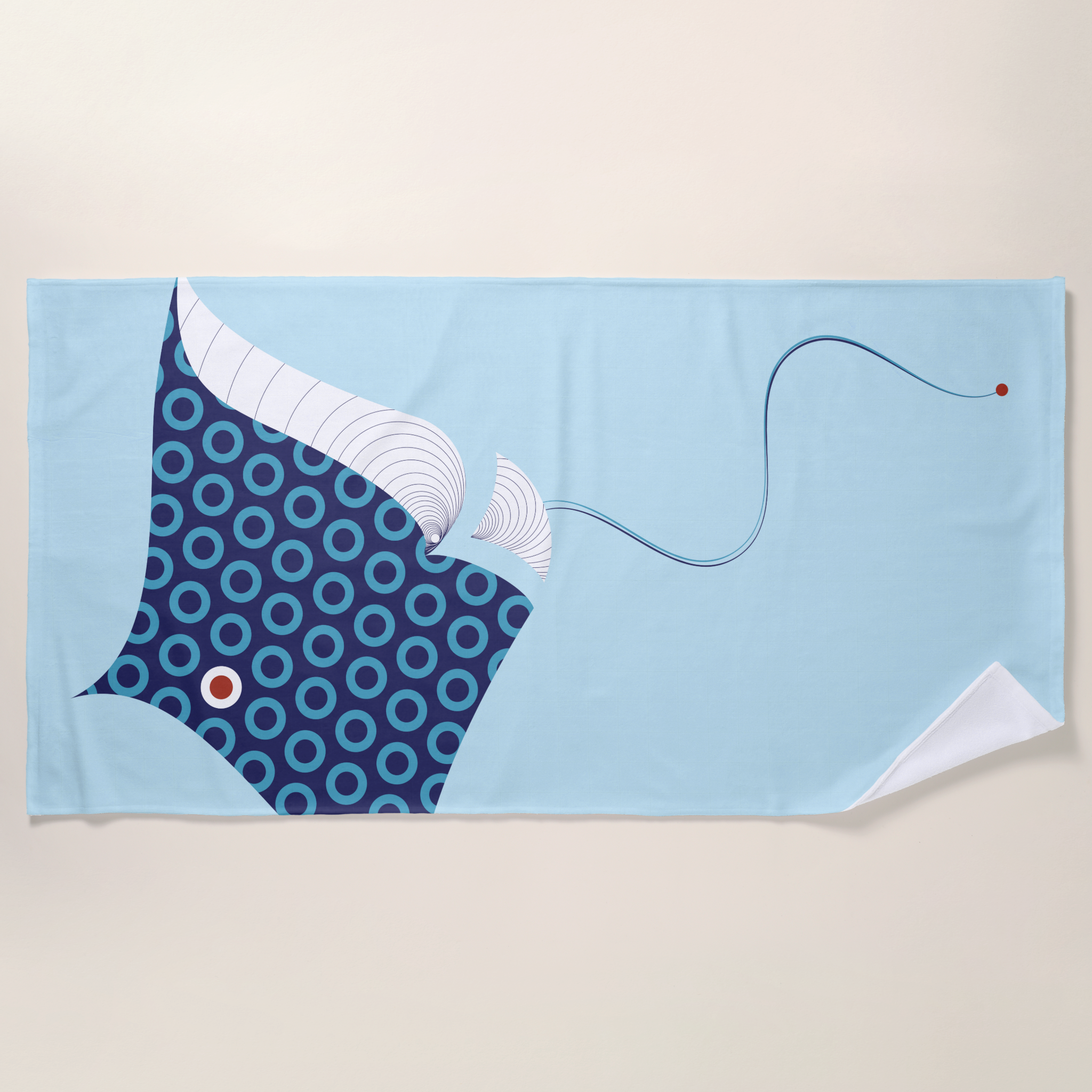 Zazzle+Geometric+Eagle+Ray+Beach+Towel+%28Front%29.png