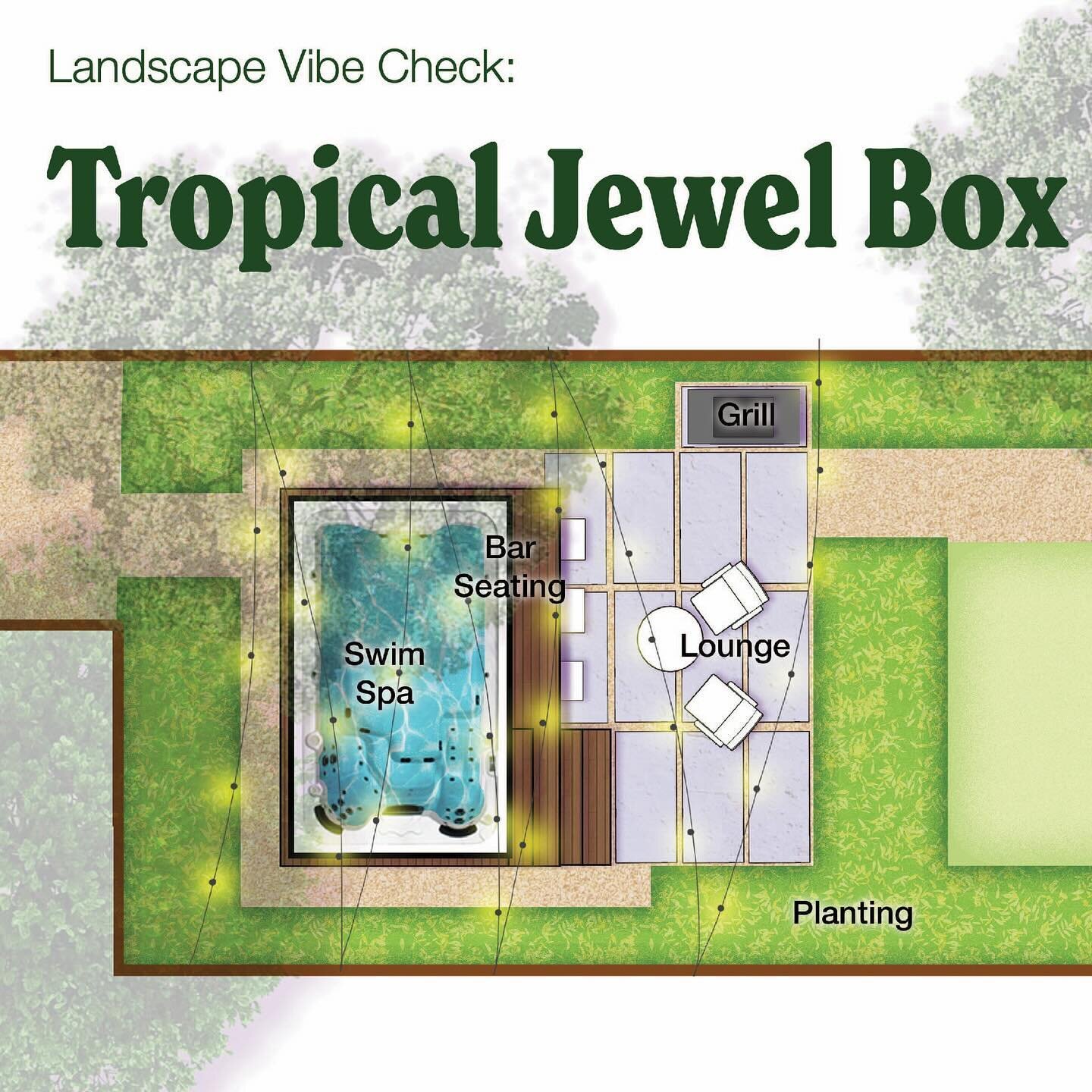Loving this tropical jewel box vibe we&rsquo;ve developed for our recent clients! We&rsquo;re leaning into a lush, tropical, verdant look, while utilizing a native and adapted plant palette for easy maintenance. 🌴🌿✅

#austinlandscape #oasis #tropic