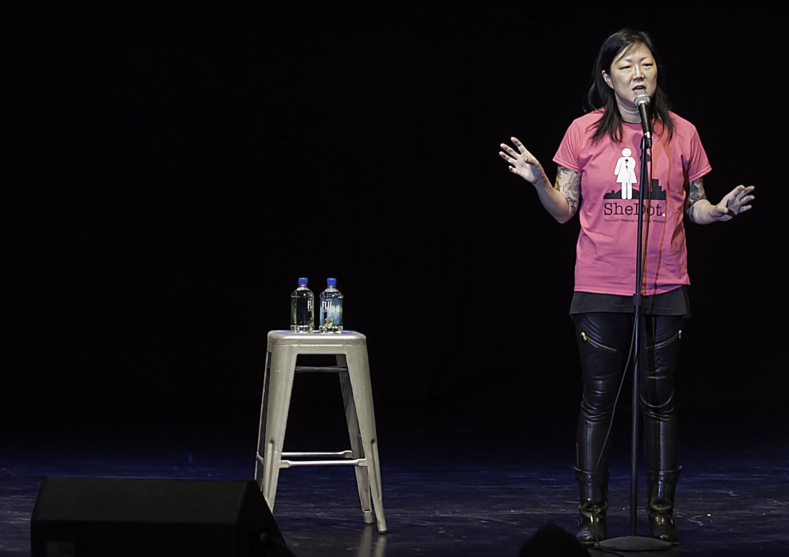 Margaret Cho headlining the gala and wearing a SheShirt