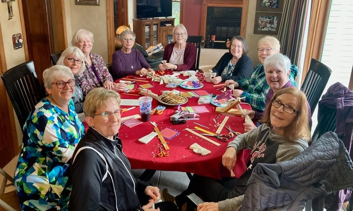 2024 Altrusans making Christmas ornaments for McCormick Home residents