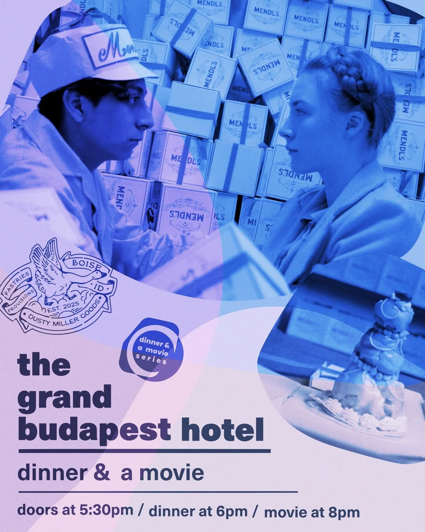 Dinner and a Movie is back at IFS! A lavish, whimsical evening inspired by Wes Anderson&rsquo;s confectionary masterpiece. Expect&nbsp; playful elegance, and one of the most beloved modern classics on the big screen.

The Menu:&nbsp;
Wild Mushroom Ve