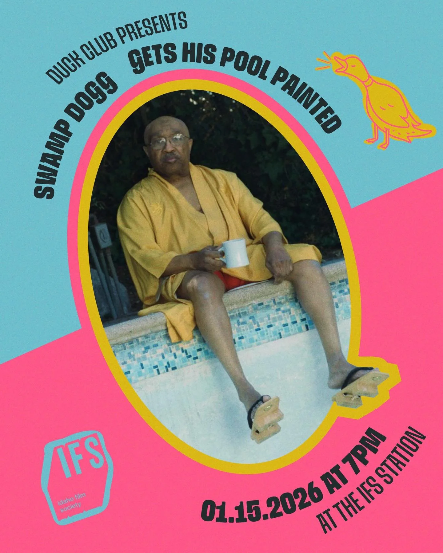 Join Duck Club for a screening of &lsquo;Swamp Dog Gets His Pool Painted&rsquo; this Thursday, January 15th at 7pm!
Tickets at idahofilm.org | $12

Legendary musician Swamp Dogg has been described as &ldquo;one of the great cult figures of 20th centu
