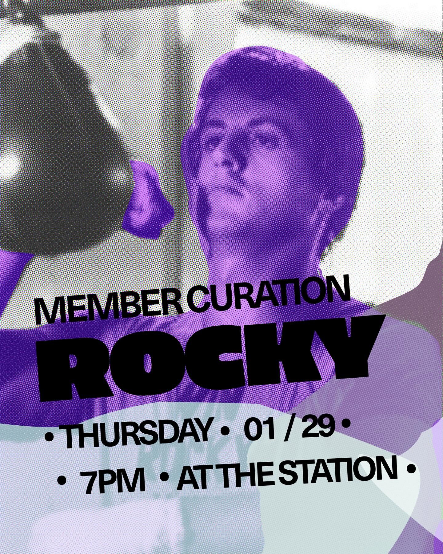 This week at the Idaho Film Society:

THURSDAY, JAN. 29, 7PM: Rocky Curated by IFS Member Tony O.
Our first member curation at the station! Tony has selected the classic Stallone film: Rocky. This film follows Rocky Balboa, a boxer training to fight 