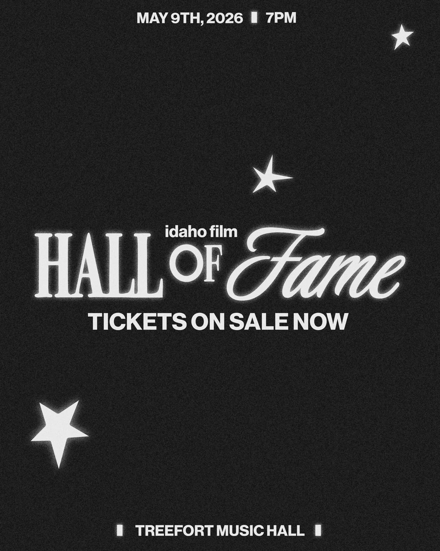 Saturday, May 9th, 2026 at Treefort Music Hall. 7pm. Semi-Formal.

Join us for a night not just of celebration, but of purpose. Together we will recognize five individuals whose work has both reflected and shaped Idaho film. Your presence, your suppo