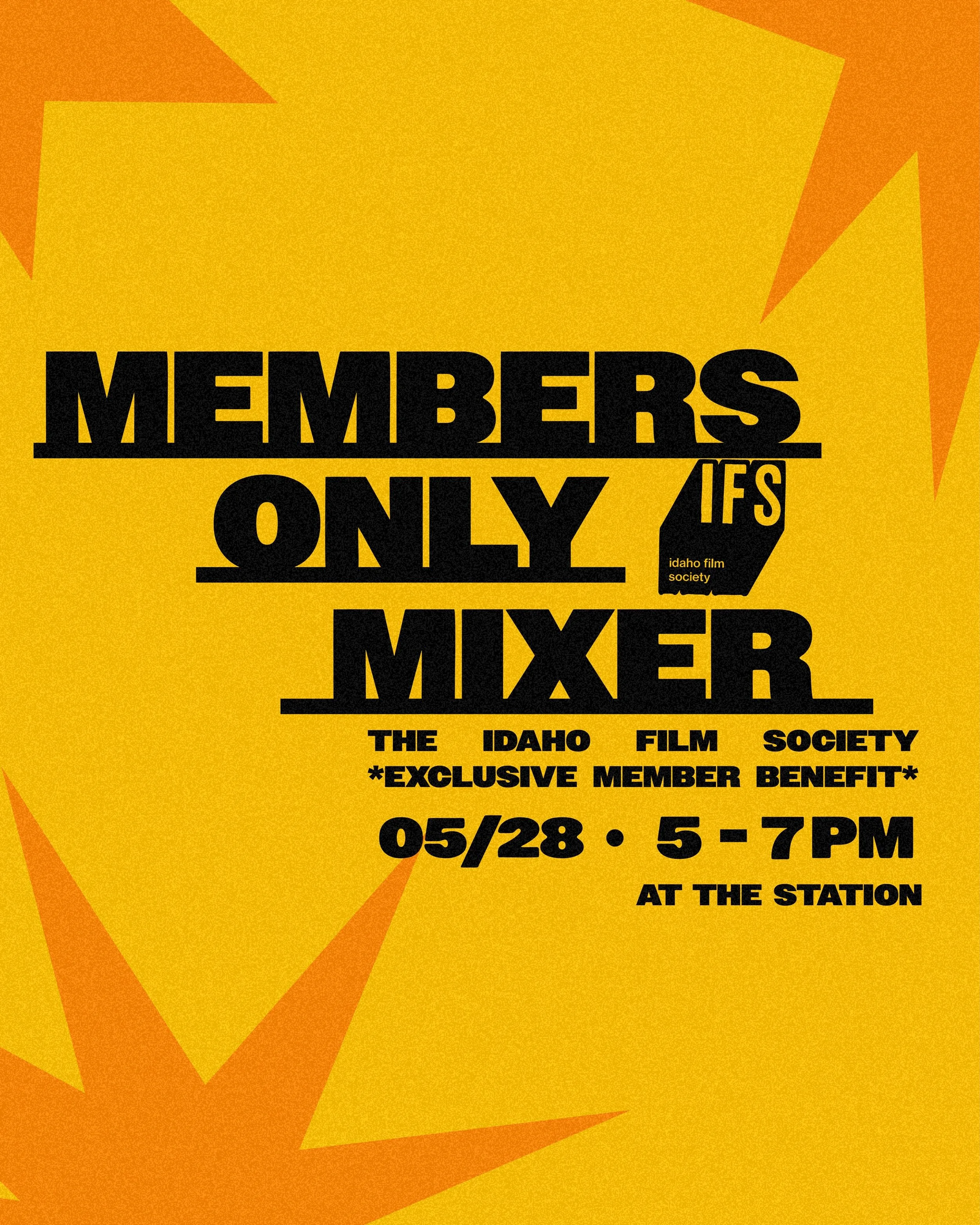 MEMBERS ONLY, this one&rsquo;s for you.

Join us Thursday, May 28 from 5&ndash;7PM at The Station for our quarterly Film Society Member Mixer &mdash; an evening to hang with fellow film lovers and celebrate everything we&rsquo;ve been building togeth