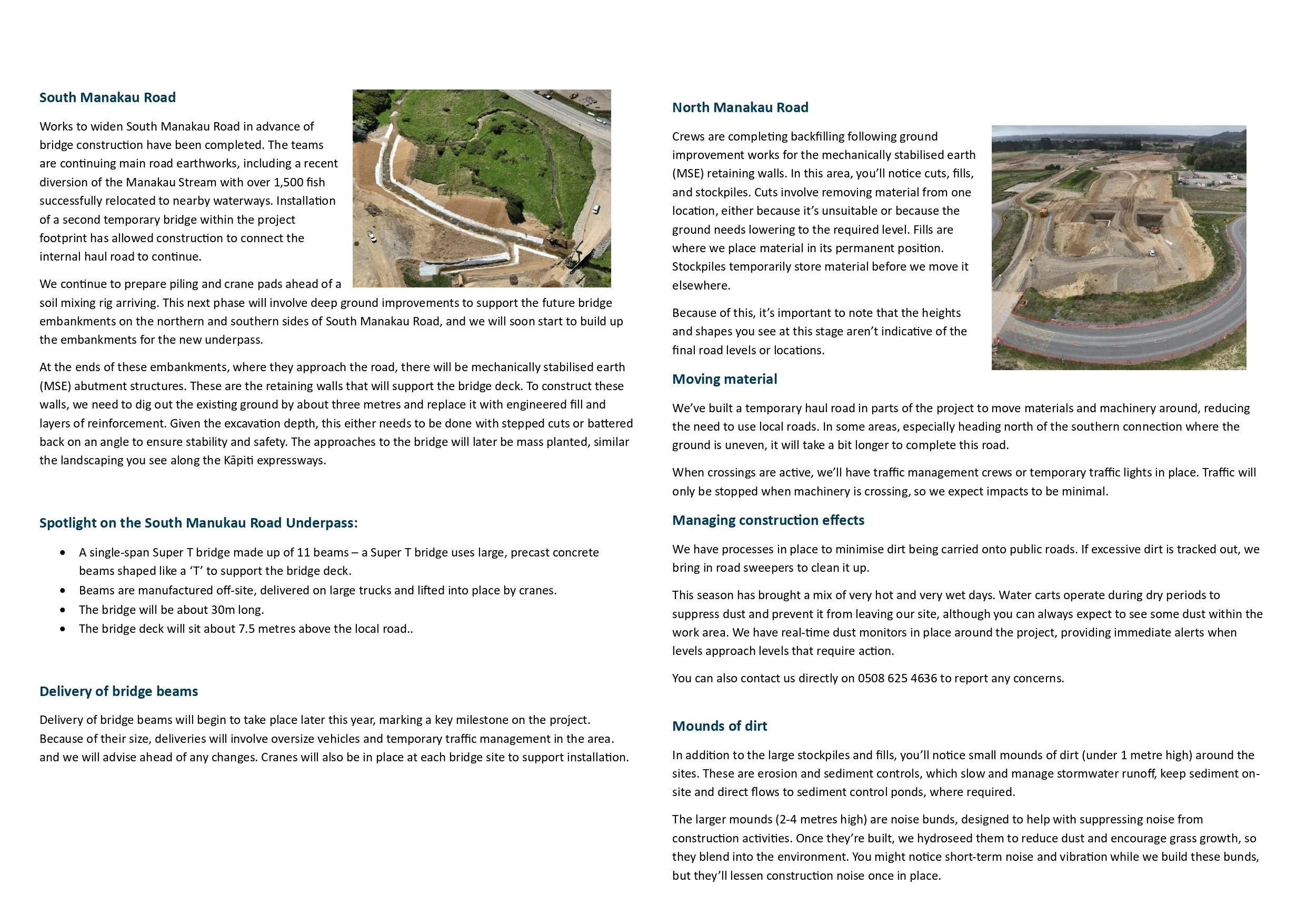 O2nl Project Map Te Pae o Tararua: Construction update - March 2026 — MDCA