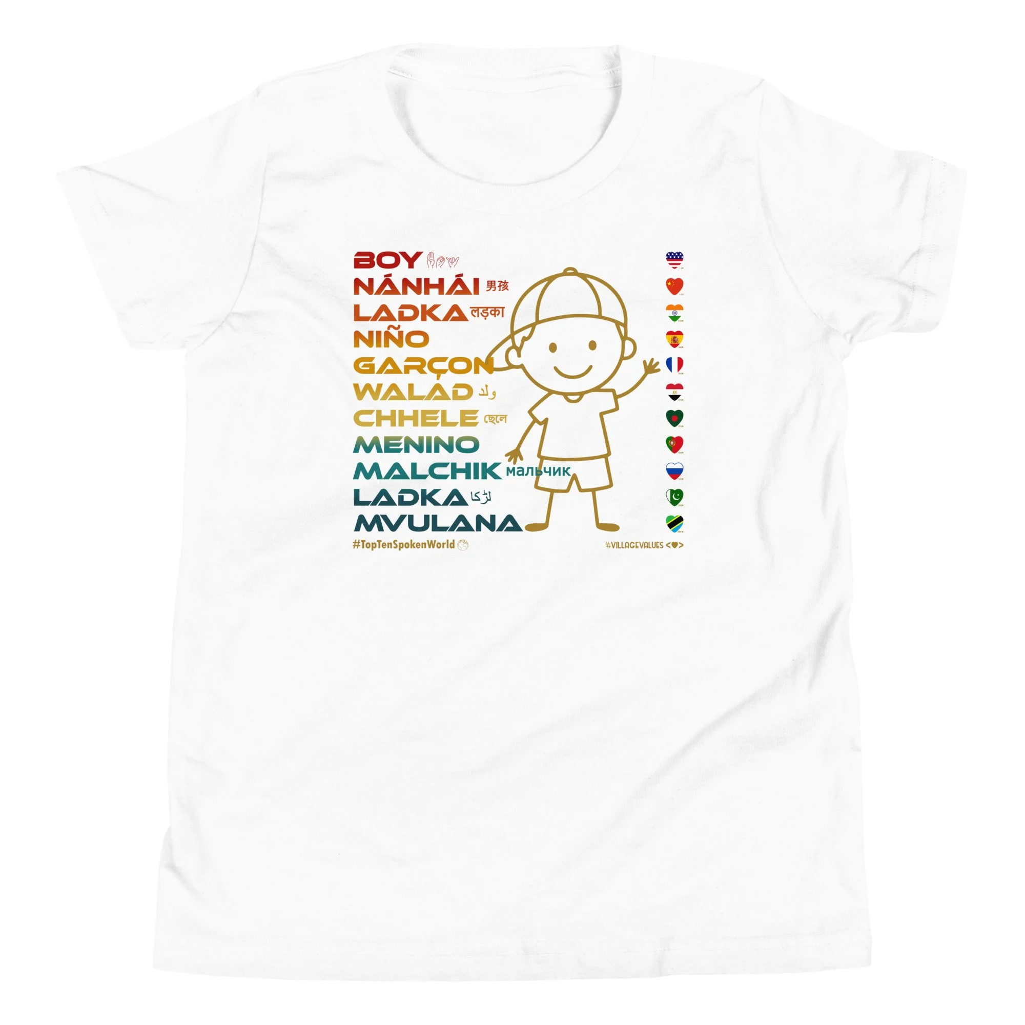 BOY (Vintage) | Top Ten Spoken (World) | Say ¿Qué? | Youth Short Sleeve T-Shirt