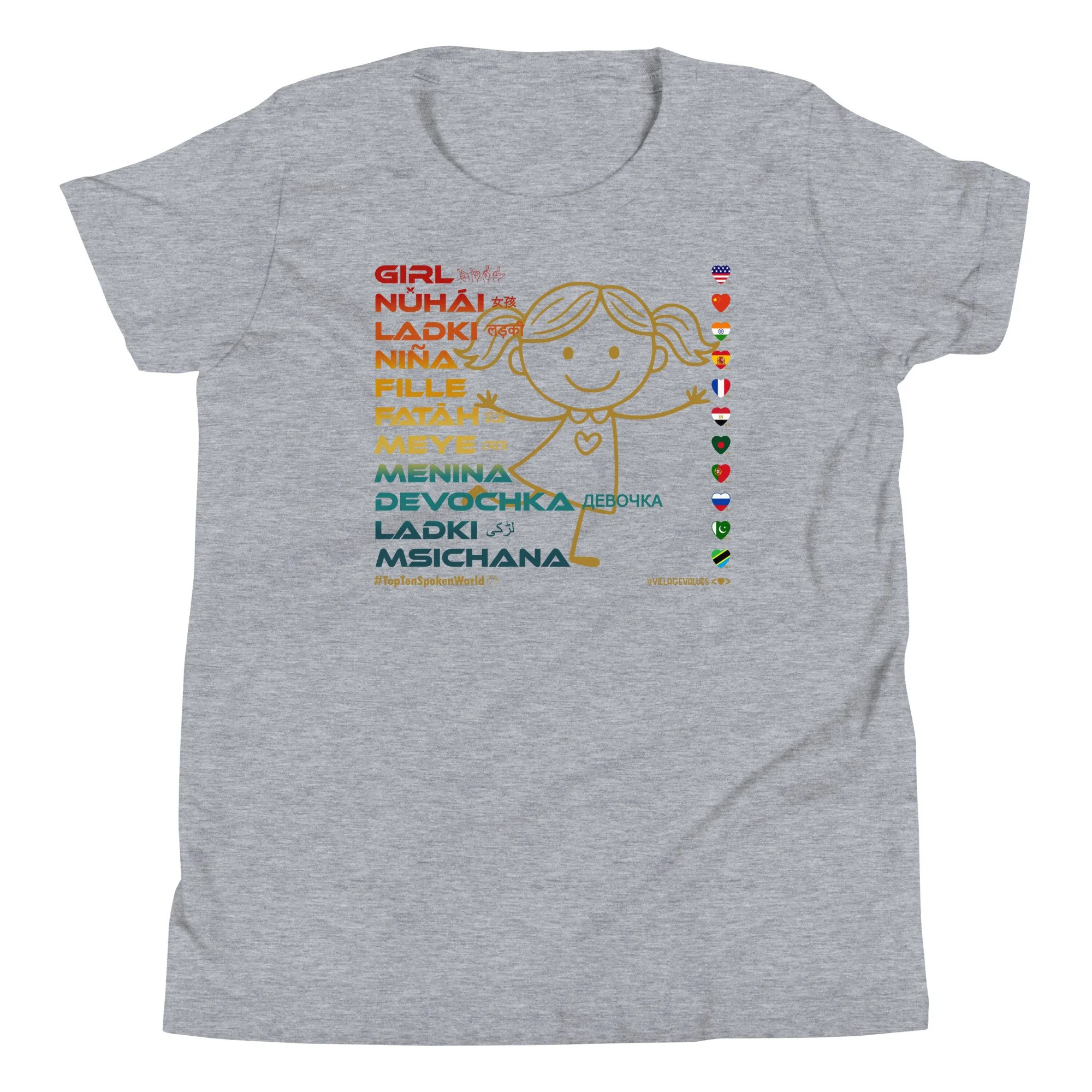 GIRL (Vintage) | Top Ten Spoken (World) | Say ¿Qué? | Youth Short Sleeve T-Shirt