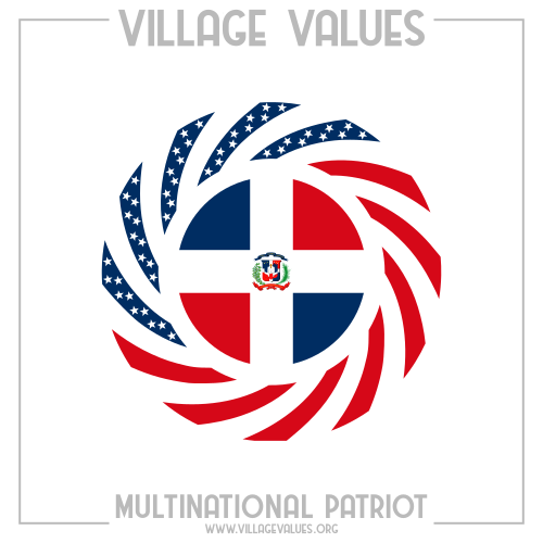 United States and Dominican Republic multinational flag combination.