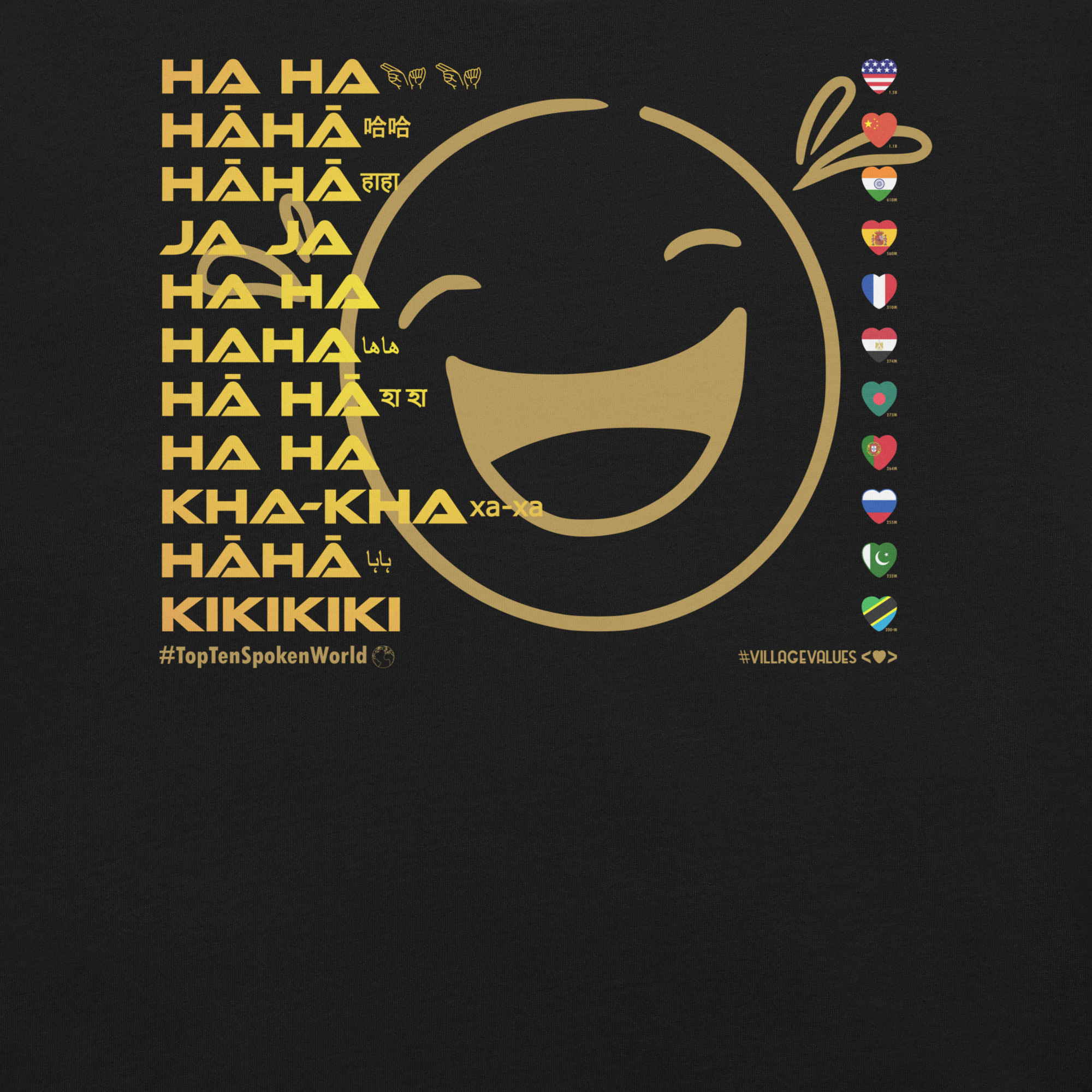 HA HA (Yellow) | Top Ten Spoken (World) | Say ¿Qué? | Unisex T-shirt