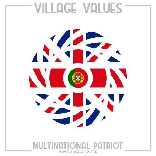 United Kingdom and Portugal Portuguese multinational flag combination.