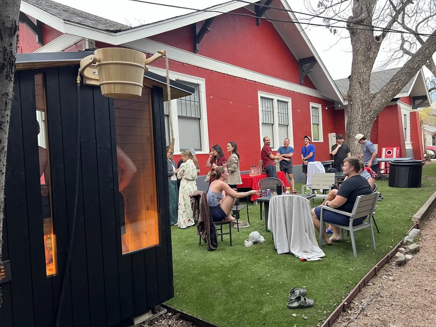 Breaking in our new @vimsauna with a Fridge Fire event.