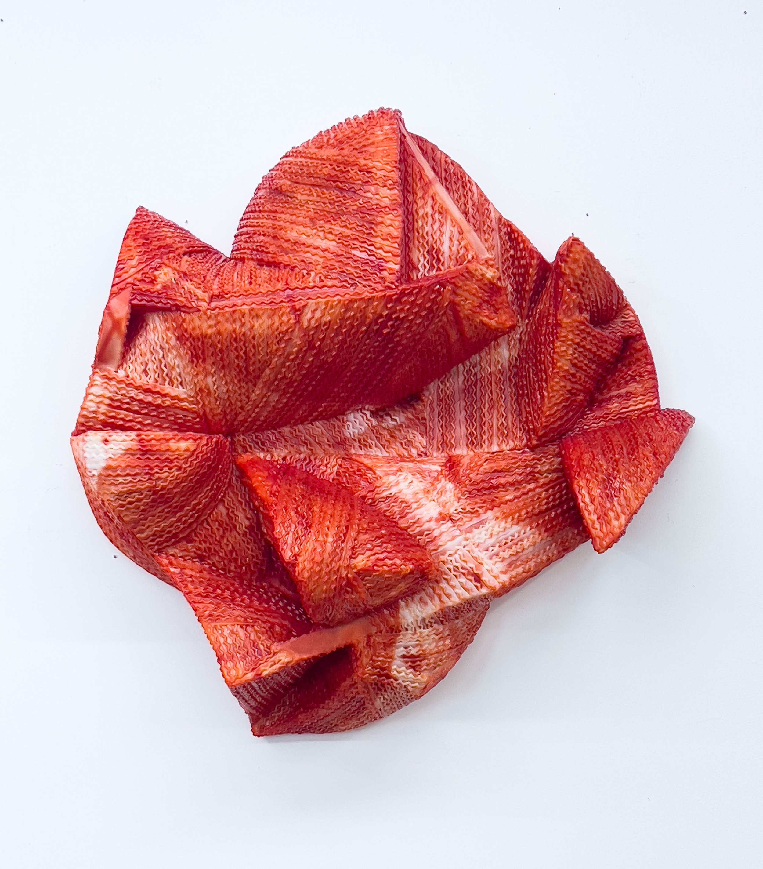 Nicolas Shake
Untitled (Red Weathered), 2023
thermal plastic, dye, and dirt, weathered
29 x 30 1/4 x 8 1/2 in.| 73.7 x 76.2 x 21.6 cm.