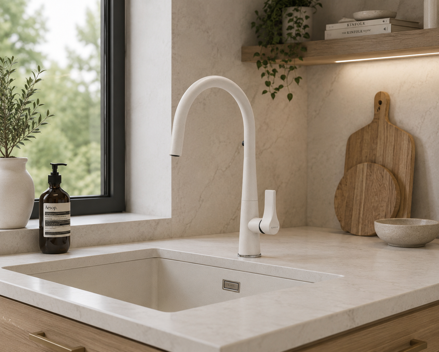 SCHOCK brand MASON Pullout Tap, White RRP $1299 (Made in Germany)