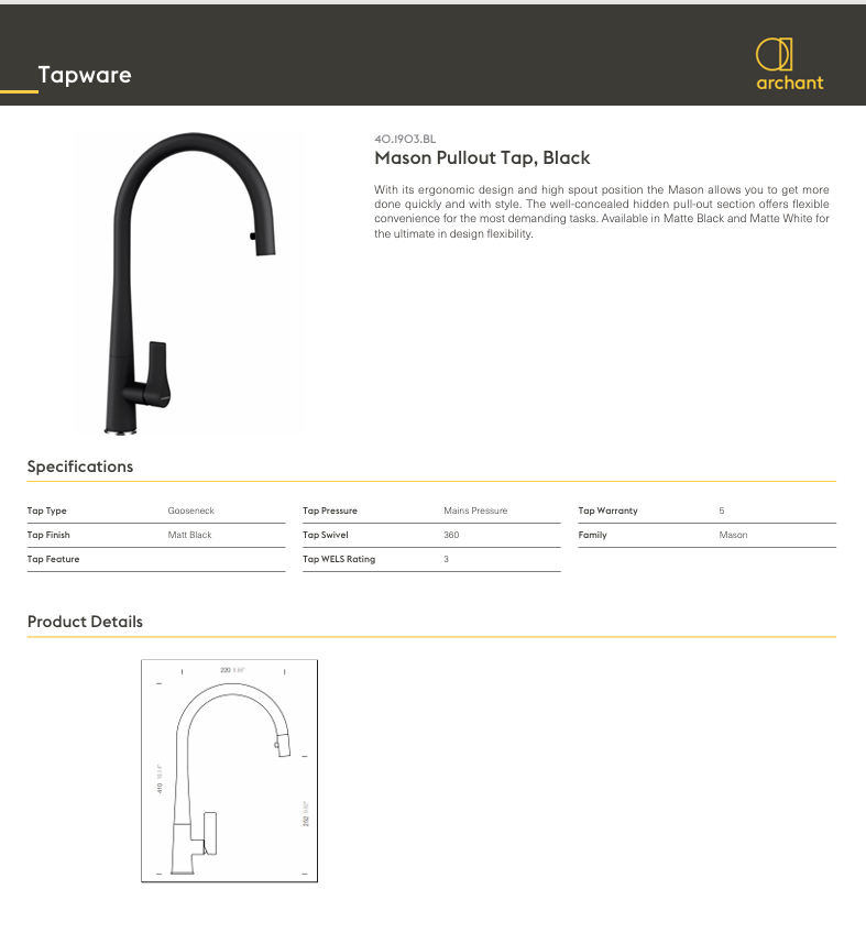 Mason Pullout Tap, Black 40.1903.BL.png