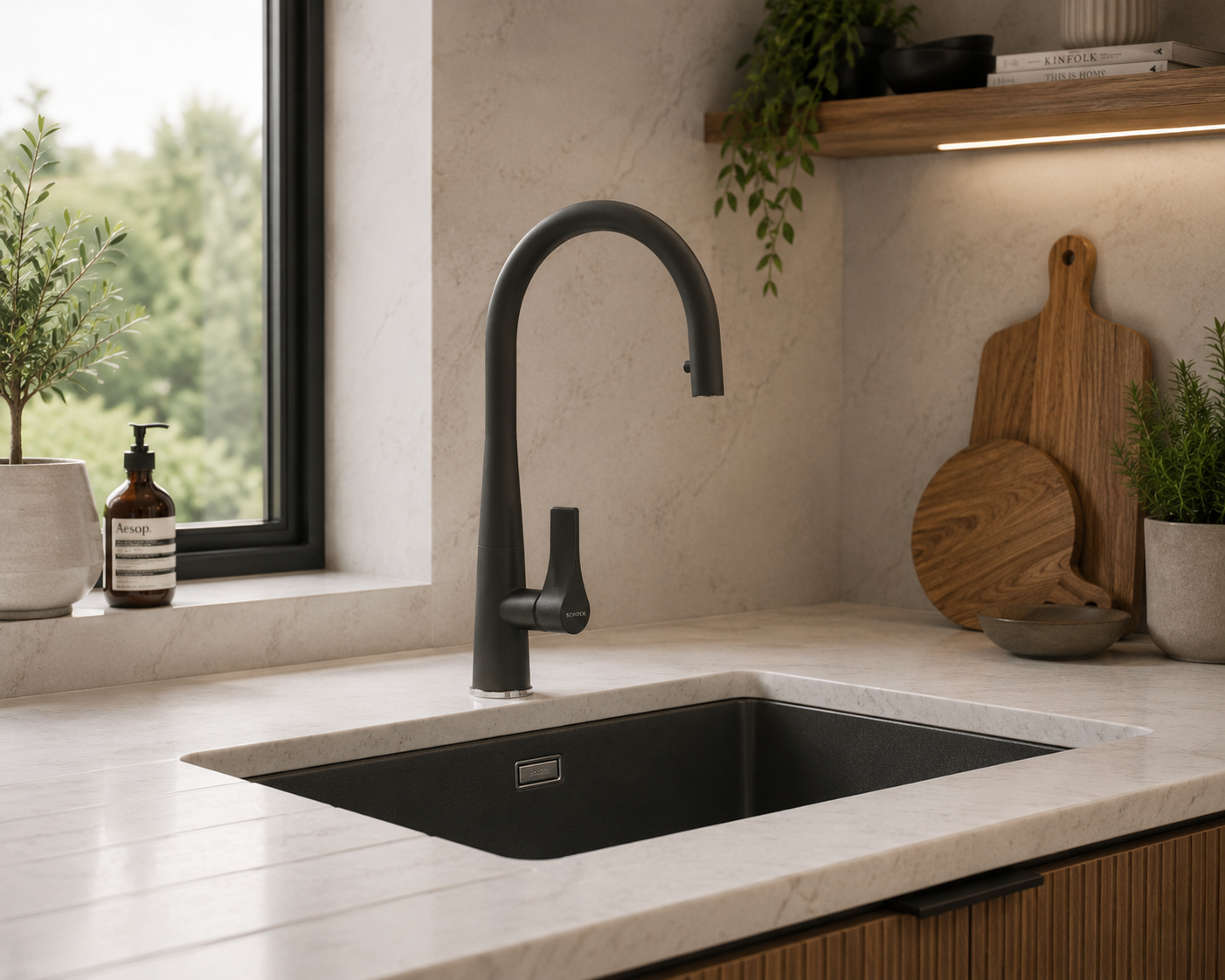 SCHOCK brand MASON Pullout Tap, Black RRP $1299 (Made in Germany)