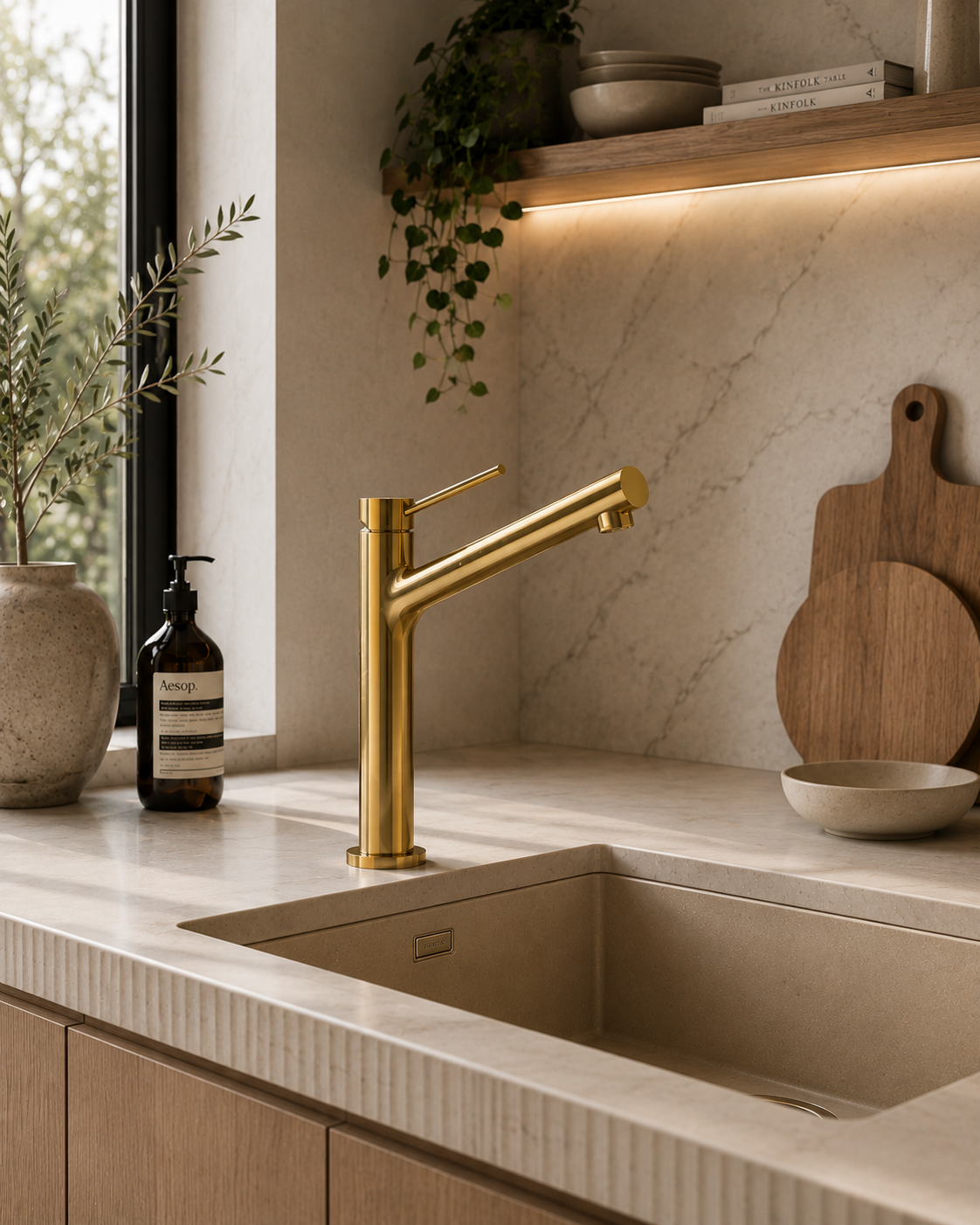 SCHOCK brand Madrid Sink Mixer, GOLD RRP $1299 (Made in germany)